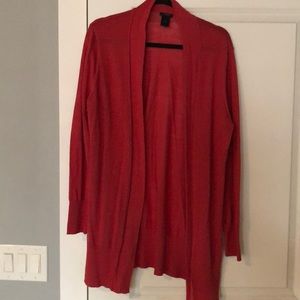 Ann Taylor XL long open front cardigan